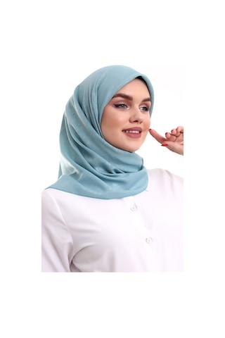 Kofra Desenli Baş Örtü - Turkuaz
