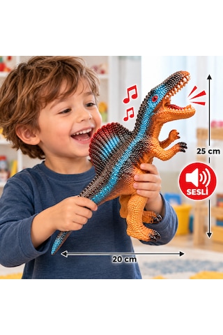 25 Cm Sesli Dinozor Oyuncak Detaylı Spinosaurus Figürü