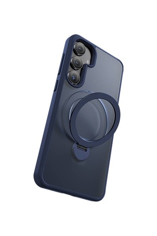 Galaxy S25 Plus Kılıf M-safe Şarj Uyumlu Benks Standlı Mist Protective Kapak Mavi