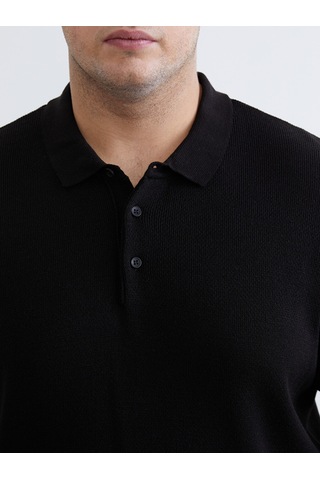 Lcwaıkıkı Classic Siyah Polo Yaka Erkek Triko Kazak