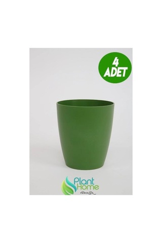 Dekoratif Koyu Yeşil Orkide Saksısı - 4 Adet Set - 12 Pot Üretim Saksısına Uygun
