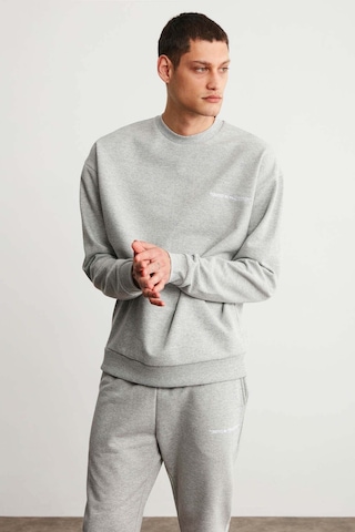 Grimelange Raırok Erkek İçi Polarlı Comfort Oversize Nakışlı Grimelanj Sweat
