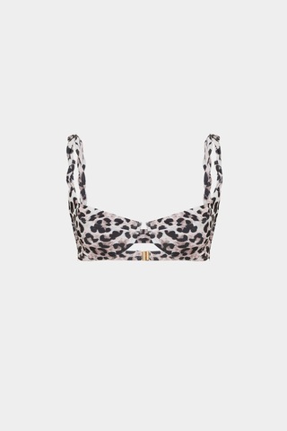 Açelyaokcu Premium Burgu Askı Detaylı Frıgg Fit Kadın Bikini Üstü Leopar