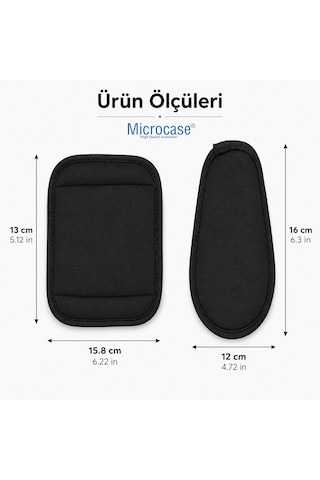 Microcase Çocuk Oto Koltuk / Bebek Arabası Vb İçin Yumuşak Soft Kemer Padi Seti Al5669 Siyah