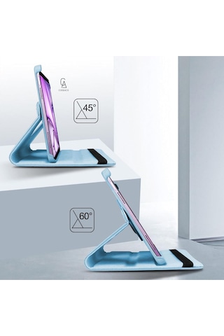 Apple Uyumlu iPad Air 11 2024 A2902-a2903 M2 Dönebilen Tablet Kılıfı + Ekran Koruyucu + Tablet Kalem