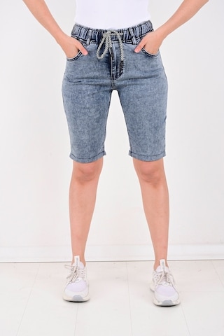 Quıts Kıds Kadın Randum Yıkama Denim Şort Kapri-10041 Byn-10041