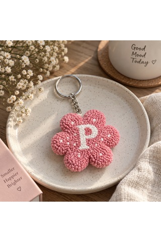Punch Nakışı Anahtarlık Handmade Çok Renkli