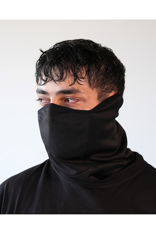 Siyah Baskısız Strike Winter Warrior Reflektörlü Maske-boyunluk-ağızlık-buff Siyah