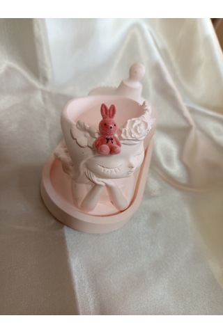 Pembe Peluş Tavşanlı Küpe