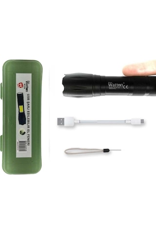Powerbank Özellikli Uzun Menzilli El Feneri Watton Wt-039 - Watton Watton Watton