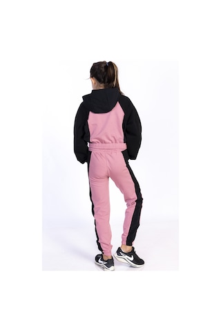 Toontoy Kız Çocuk Blok Renkli Eşofman Takımı Gül Kurusu