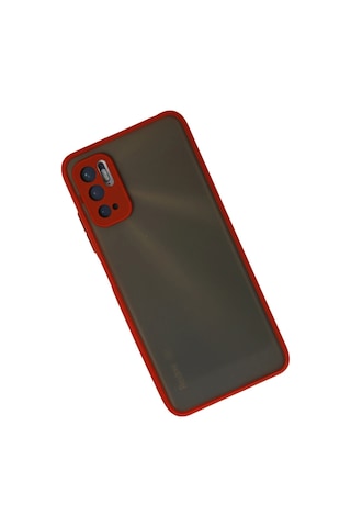 Xiaomi Redmi Note 10 5g Kılıf Montreal Silikon Kapak - Kırmızı Düz Renkli