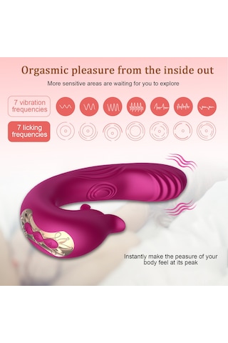 Ruicoo Kadınlar İçin 7 Dilli Titreşimli Masaj Aleti, 10 Vuruşlu Ve Ipx7 Su Geçirmez, G-noktası Uyarıcı, 300mah Şarjlı Çok Renkli