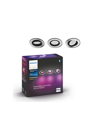 Philips Hue WCA Centura Akıllı Gömme 3'lü Spot 3x5.7W (Alüminyum)