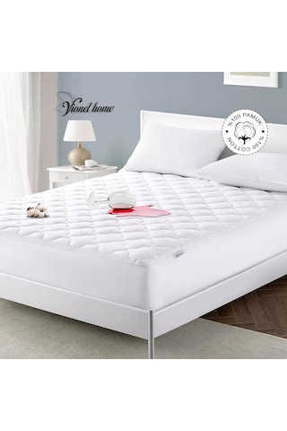 Vionel Home%100 Pamuklu Kapitone Sıvı Geçirmez Yatak Koruyucu Alez Fitted Full Kenar 180x200 Cm Diğer