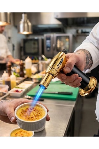 Torch Pürmüz Çakmak Gaz Dolumlu Mutfak Kamp Çok Amaçlı Kahverengi