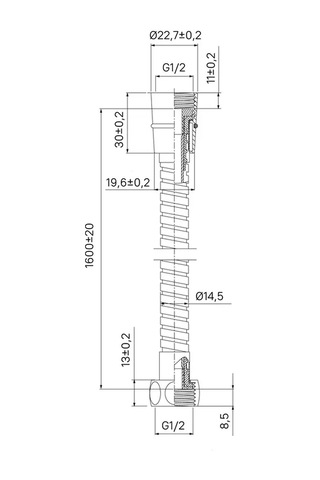 Milardo Duş Hortumu 160 Cm 239438102 Krom