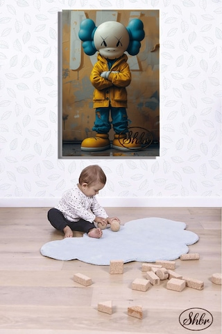 Tekli, Dikey, Kanvas, Dekoratif, Duvar, Tablosu , Çocuk Oyun Odası, Çizgi Karakter, İllüstrasyon,