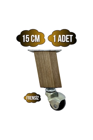 Kale Ahşap Eğimli Top Tekerli Ayak Mobilya Sehpa Tekerli Ayağı 15cm 1 Adet K. Ceviz Ceviz Ağacı Ceviz