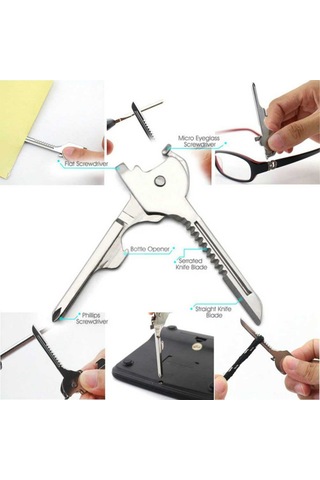 Honmex Çelik Çok İşlevli 6'lı Fırçak: Taşınabilir, Çekirdek Açıcı, Bıçak Ve Tornavida İle Ev Ve Doğa Etkinlikleri İçin