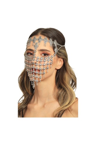 Kadın Antik Gümüş Kaplama Ayarlanabilir El Yapımı Peçe Gümüş