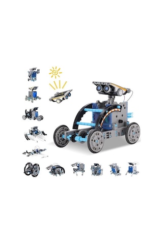 Acelife Acelıfe Çocuklar Için Güneş Enerjili Robot Oyuncak, 12'si 1 Arada Stem Kit, Kendin Yap Inşaat Beceri Oyuncakları
