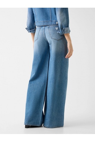 Guess Alba Geniş Paça Kadın Mavi Jeans W6ga26d0970-kepr Mavi
