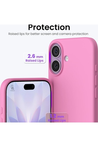 Apple Uyumlu iPhone 17 Içi Kadife Lansman Kılıf Ve Mat Seramik Tam Kaplayan Cam Ekran Koruyucu Açık Pembe