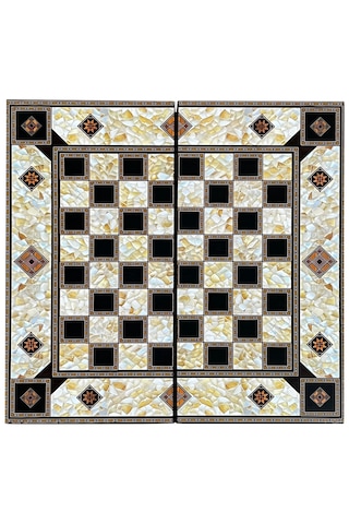 Marble Mermer Desenli Kaplama Tavla Orta Boy 44 X 44 Cm