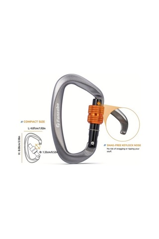 Besthome1 Tcherchı 12kn Karabina Klipsi - Yürüyüş Kamp İçin Siyah