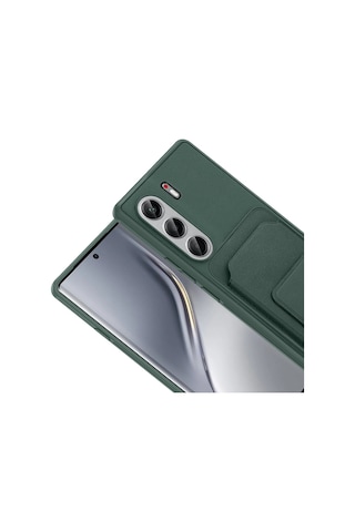 Tecno Camon 40 Pro Kılıf Deri Dokulu Ve Kartlıklı Bikart Tpu Premium Kapak Lacivert