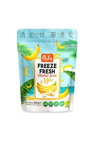 Pol's Freeze Fresh Dondurularak Kurutulmuş Muz 20 Gr 20 G