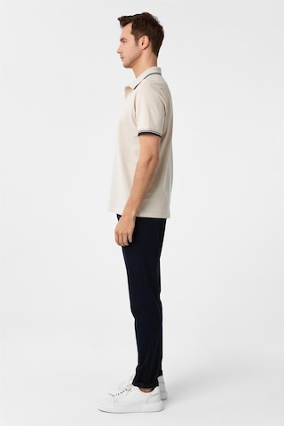 Süvari Bej Regular Armürlü Polo Yaka Tişört-37364 Bej