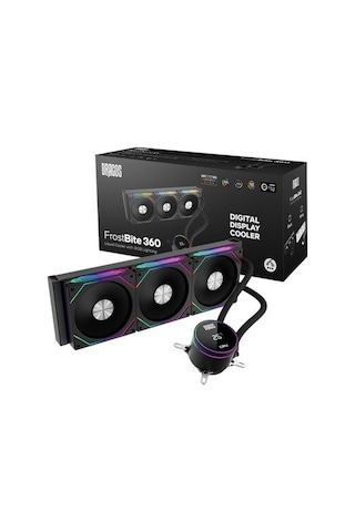 Dragos Frostbite 360 Intel-amd 360mm Isı Göstergeli Argb Siyah Sıvı Soğutucu