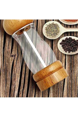 Akrilik Ahşap Biber Değirmeni Çelik 16 Cm Çok Renkli