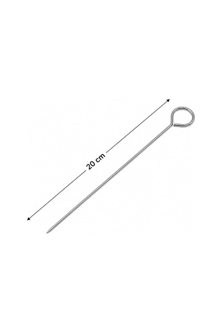 Lexroo 10'lu Paslanmaz Çelik Mangal Şişi Seti 20 Cm