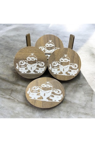 6 Lı Mdf Bardak Altlığı Sekoratif Ecceca1032 Karışık