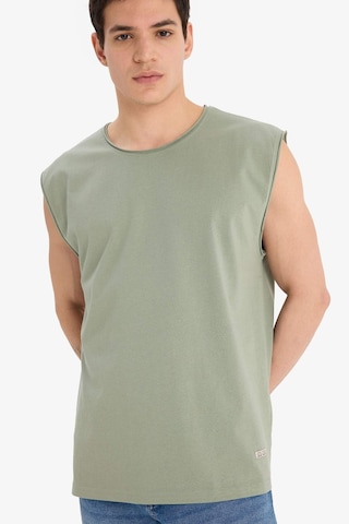 Defacto %100 Pamuk Boxy Fit Bisiklet Yaka Basic Düz Atlet C7205ax25smgn1107 Yeşil