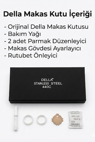 Della Orijinal Profesyonel 440c Saç Kesim Düz Makas Renkli Seri 6 Numara Ck15p 60