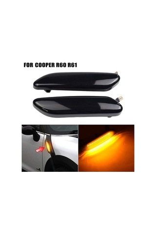 Didadodo Araba Dinamik Amber Led Ön Çamurluk Işaretleyici Işıklı Dönüş Sinyali Lambası Için Bmw Mini Cooper R60 R61 Paceman