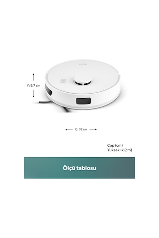 Homend Alex Laser 1291H Moplu Ve Haritalamalı Akıllı 5 KPA Robot Süpürge Beyaz