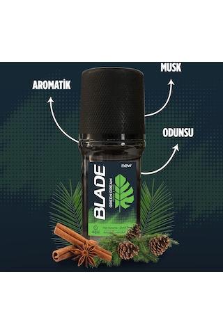Blade Green Dream Erkek Roll-On Deodorant 3 x 50 ML