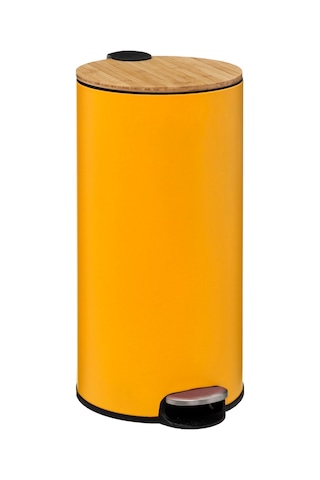 5five Çöp Kovaları Simply Smart Bambou 30 Lt Metal Sarı