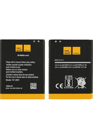 Teknonet Samsung Galaxy İ9190 S4 Mini Uyumlu 1650 Mah Batarya