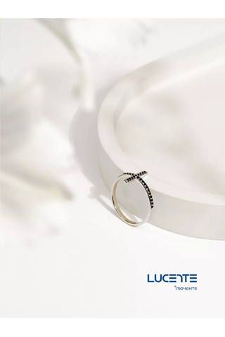 Lucente Gümüş Yüzük Kikoinli Haç 151327307 Siyah