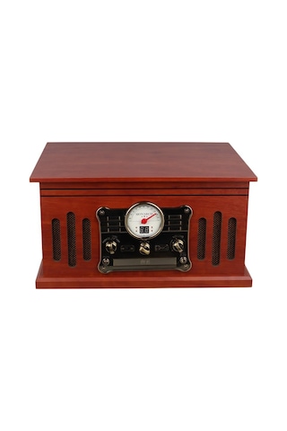Magicvoice F39 Retro Vintage Çanta Pikap Cd Kaset Radyo Bluetooth Aux Usb Mp3 Çalar