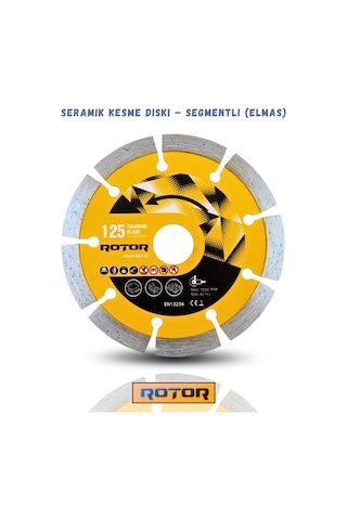 6'li Disk Seti 125x22,23 Metal+seramik+ahşap Set 6 Parça