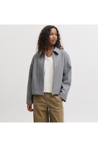 Jack & Jones Kadin Klasik Yaka Ceket - Wilma - 12298706 Medium Grey Melange