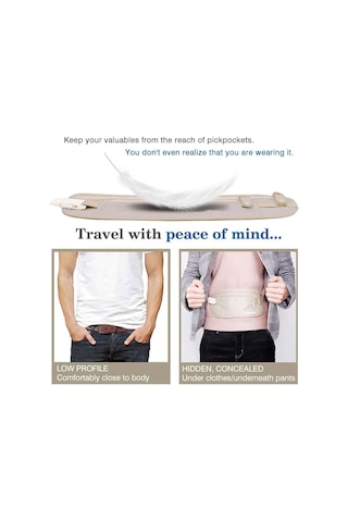 Bel Çantası Görünmez Seyahat Bel Paketleri Pasaport Para Kemer Çantası Gizli Güvenlik Cüzdan Hediye Seyahat Çantası Göğüs Paketi Para Bel Çantası Siyah