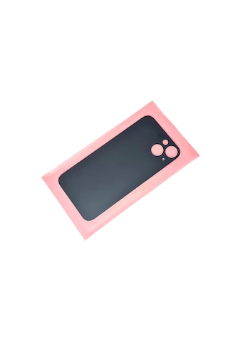 Tkgz Apple Uyumlu iPhone, 13 Arka Pil Batarya Kapağı - Cam Kapak Geniş Lens Deliği - Beyaz Çok Renkli